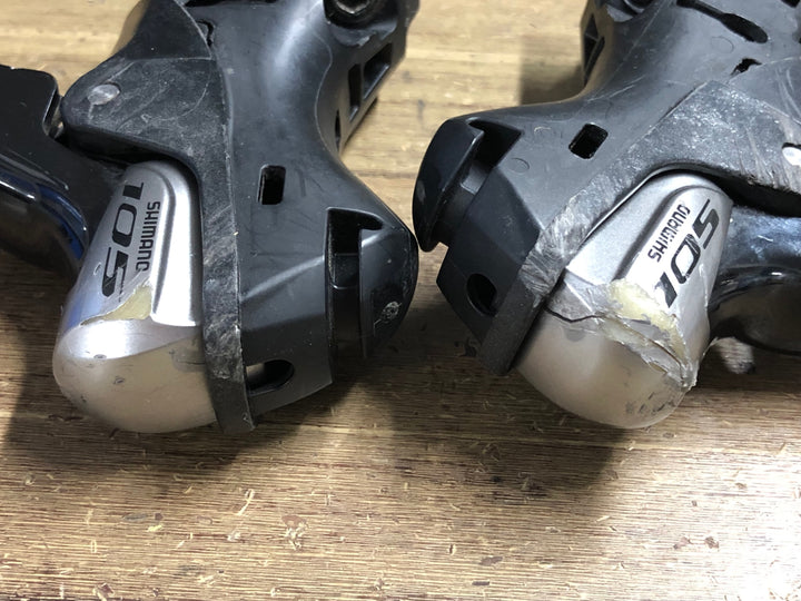 KC162 シマノ SHIMANO 105 ST-5800 STIレバー 2x11S ※ブラケットカバー欠品、プレート割れのためジャンク