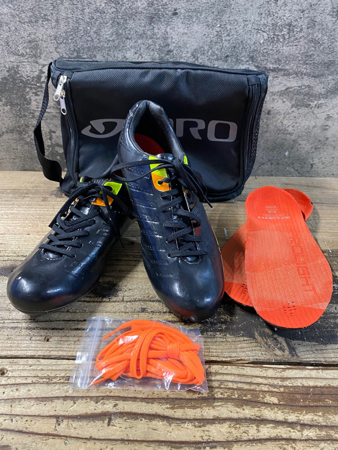 KD064 ジロ GIRO EMPIRE SLX ビンディングシューズ 3穴 レース 黒 EU40.5 EASTON EC90 SLX EU42.0