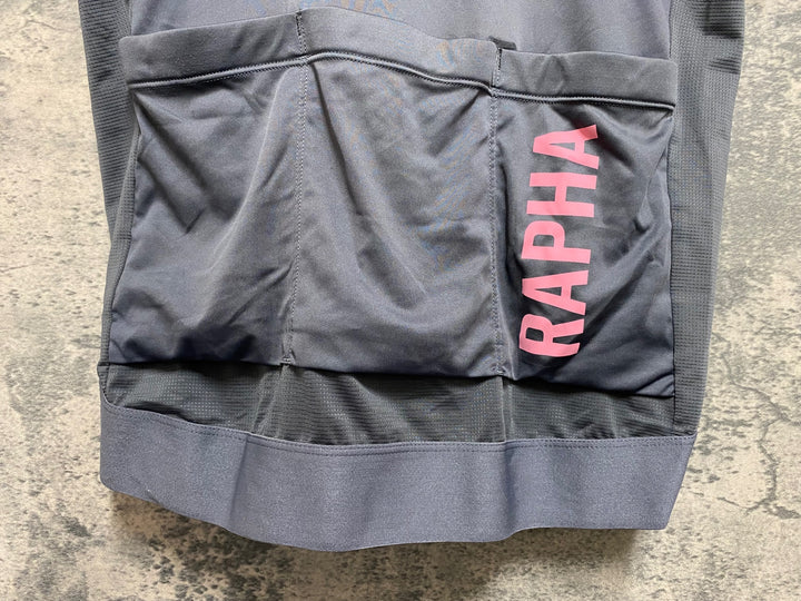 JM811 ラファ Rapha PRO TEAM TRAINING JERSEY 半袖 サイクルジャージ 黒 グレー L