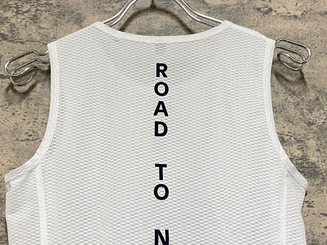 KM709 パスノーマルスタジオ PAS NORMAL STUDIOS SLEEVELESS BASELAYER ノースリーブ ベースレイヤー 白 S メッシュ
