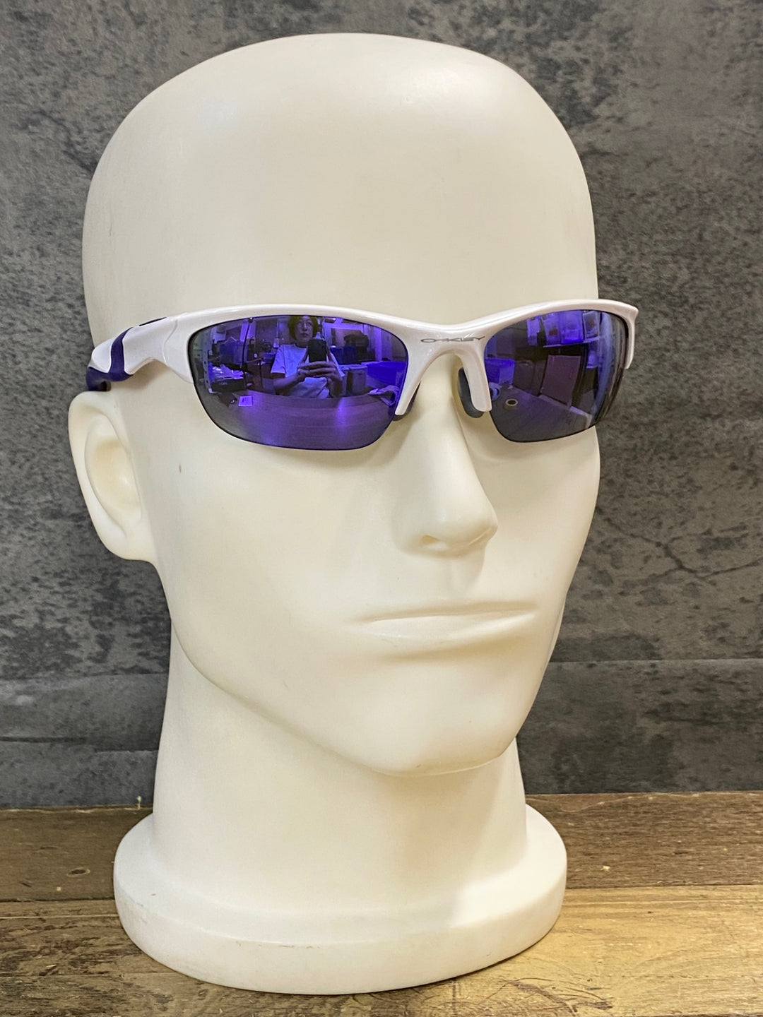 KE558 オークリー OAKLEY HALFJACKET サングラス アイウェア 白 紫