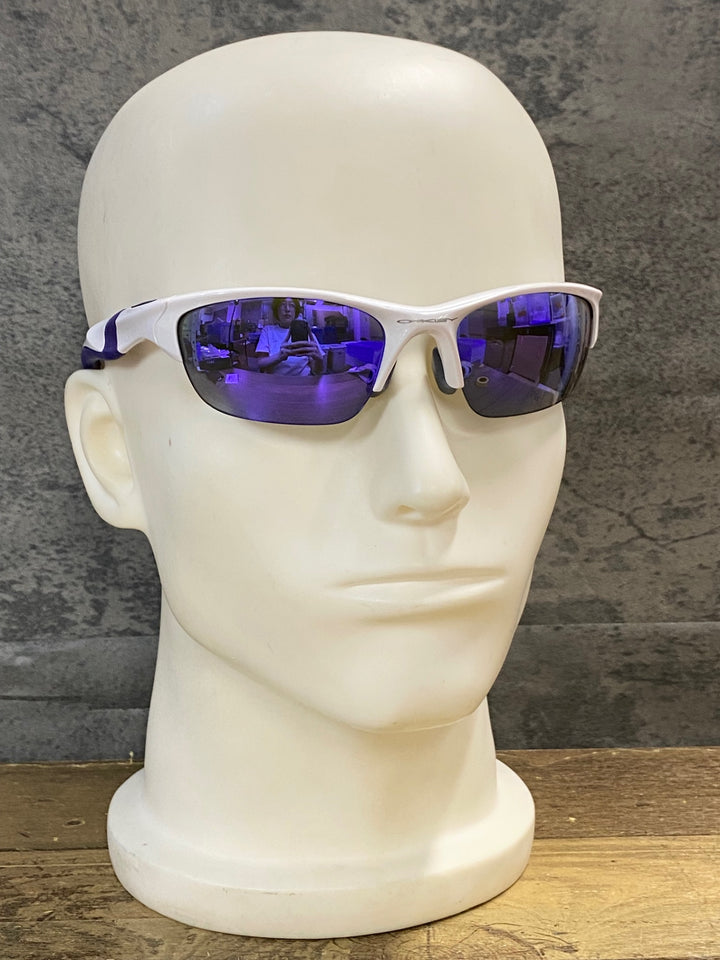 KE558 オークリー OAKLEY HALFJACKET サングラス アイウェア 白 紫