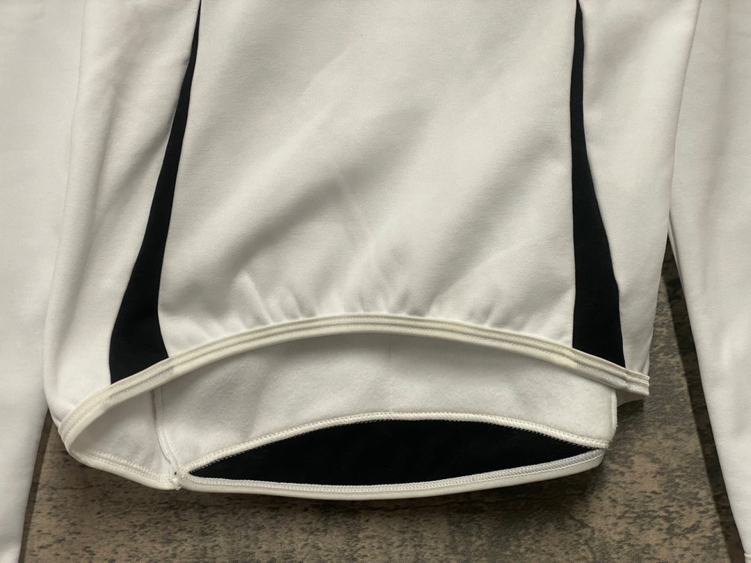 KD227 カステリ CASTELLI 長袖 ハーフジップ サイクルジャージ 白 S 裏起毛