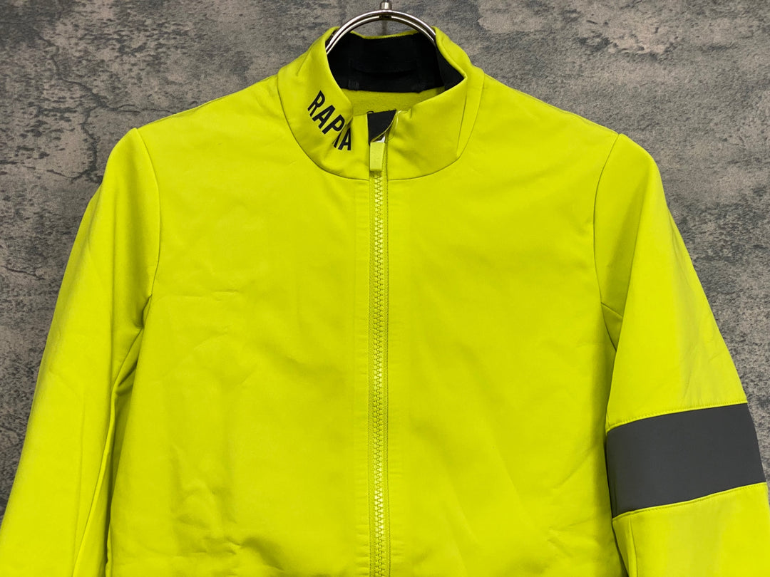 KM411 ラファ Rapha PRO TEAM TRAINING JACKET 長袖 サイクルジャケット 黄 S 裏起毛