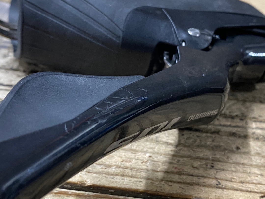 KG784 シマノ SHIMANO 105 ST-R7000 STIレバー 2x11S 左右セット ※左レバークランプ部ひび割れのためジャンク
