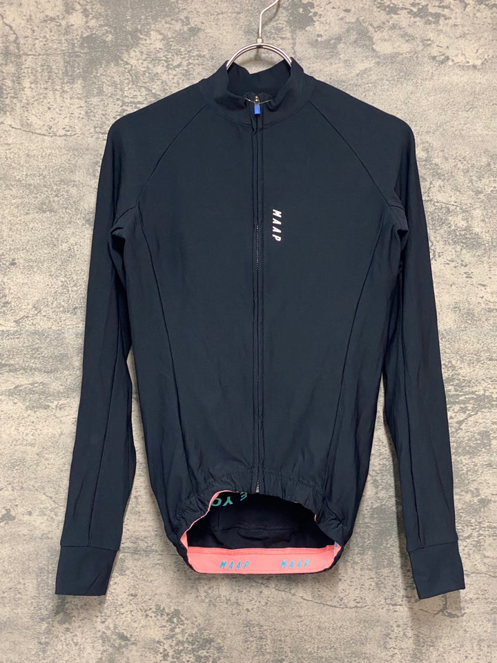 KL004 マープ MAAP THERMAL JERSEY 長袖 サイクルジャージ 黒 S