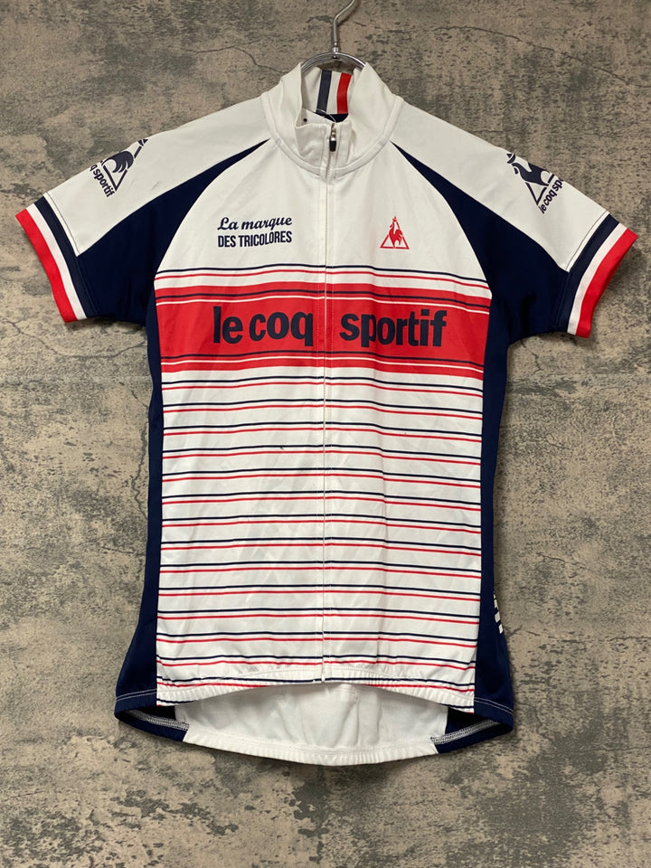 KJ963 ルコックスポルティフ le coq sportif 半袖 サイクルジャージ 白赤 M