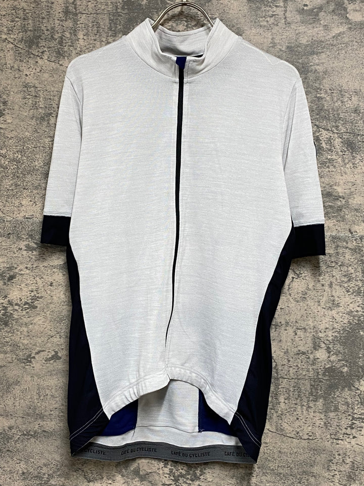 KF093 カフェドシクリステ CAFE DU CYCLISTE EGLANTINE Man 半袖 サイクルジャージ オフホワイト 黒 XL