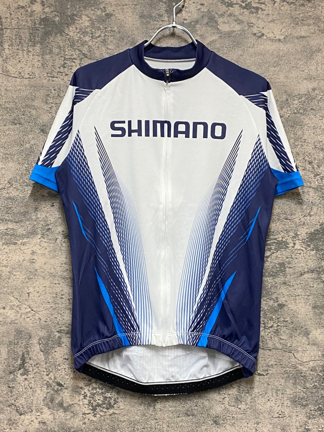 KB075 シマノ SHIMANO 半袖 サイクルジャージ 青 白 L