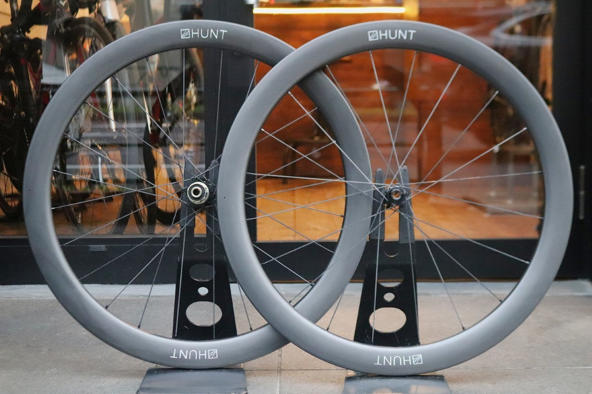 ハント HUNT 50 CARBON AERO DISC チューブレス ホイールセット シマノ