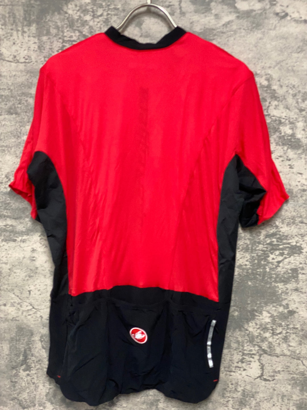 JT048 カステリ CASTELLI 半袖サイクルジャージ 黒赤 3XL