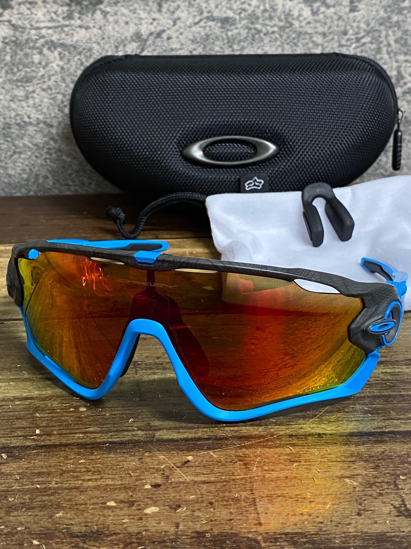 【グロッキー】Oakley サングラス オレンジ/青 NEW Oakley HYDRA Neon Orange PRIZM Sapphire Blue Lens Sunglass