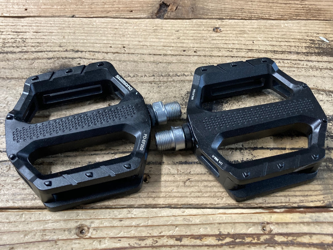 KA099 シマノ SHIMANO PD-EF202 フラットペダル ブラック 未使用品