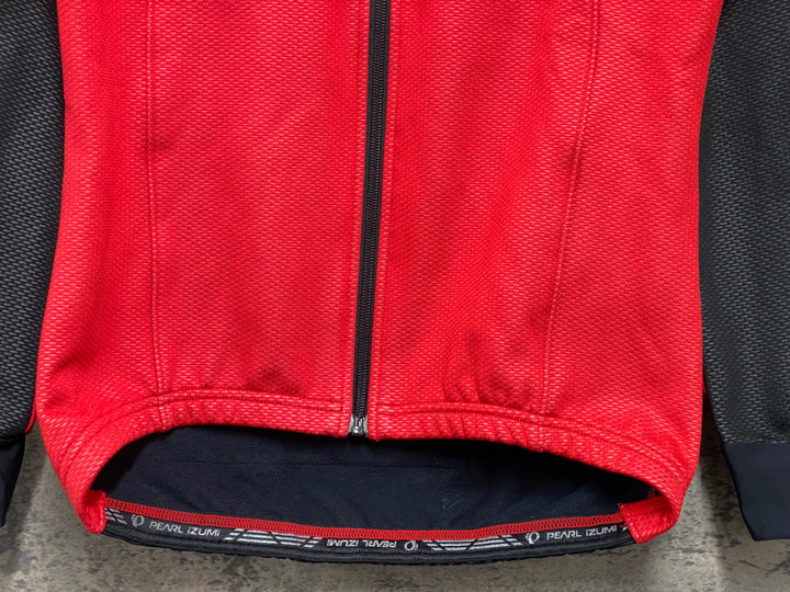 JU645 パールイズミ PEARL iZUMi 長袖 サイクルジャケット S 赤黒 裏起毛