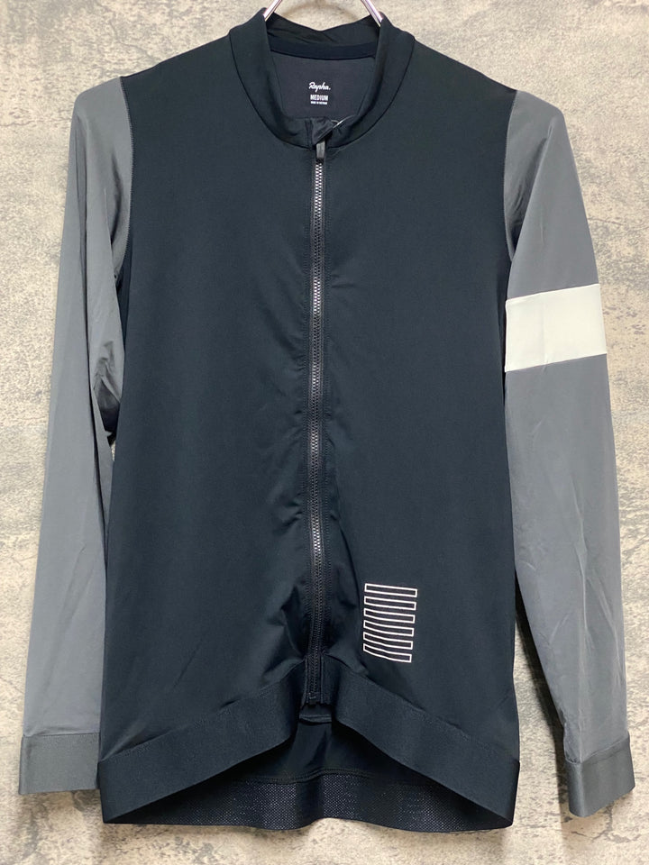 KR163 ラファ Rapha PRO TEAM LONG SLEEVETRAINING JERSEY 長袖 サイクルジャージ 黒 グレー M