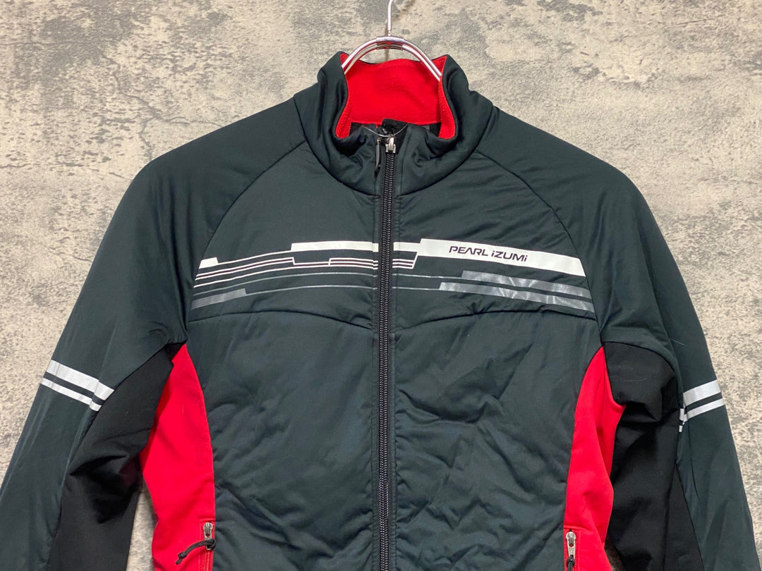 KP594 パールイズミ PEARL iZUMi 長袖 サイクルジャケット 黒 赤 レディース 裏起毛