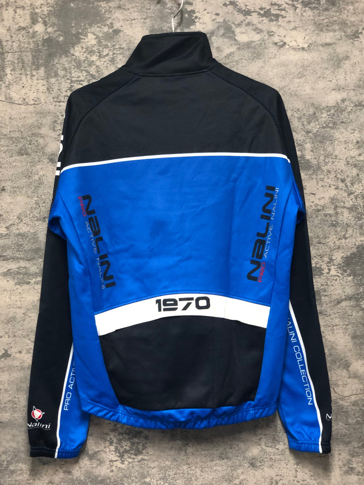 KI589 ナリーニ Nalini 長袖 サイクルジャケット 黒青 M 裏起毛