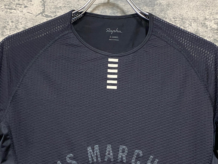 JS844 ラファ Rapha PRO TEAM 半袖 ベースレイヤー 黒 XS