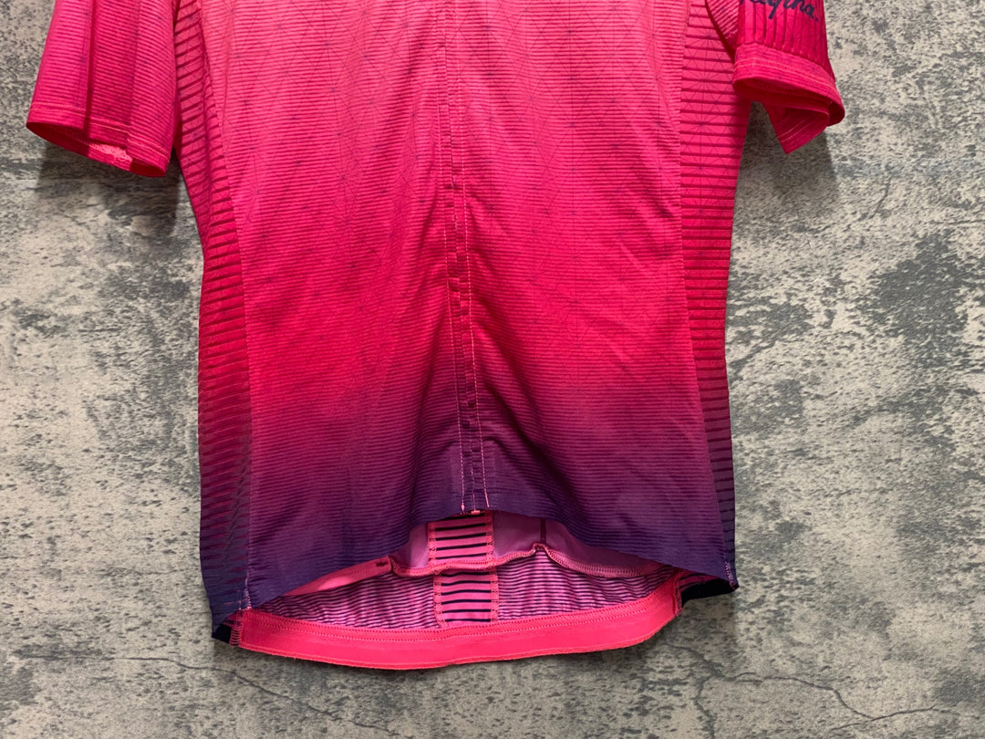 KF592 ラファ Rapha ODE TO THE SUN SOUPLESSE FLYWEIGHT JERSEY 半袖 サイクルジャージ ピンク S レディース