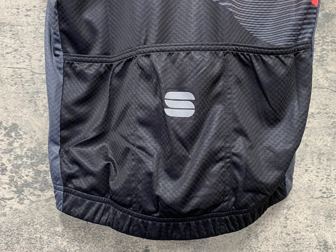 IY882 スポーツフル sportful 半袖 サイクルジャージ 黒 オレンジ S