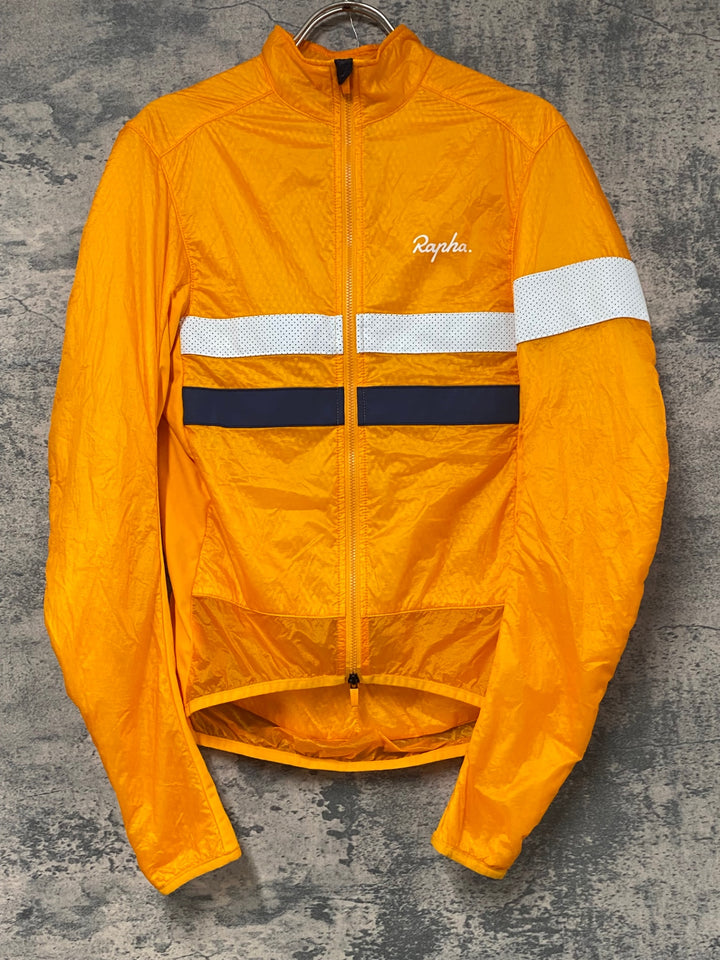 KH022 ラファ Rapha BREVET INSULATED JACKET 長袖 サイクルジャケット オレンジ XS ※袖部毛玉あり