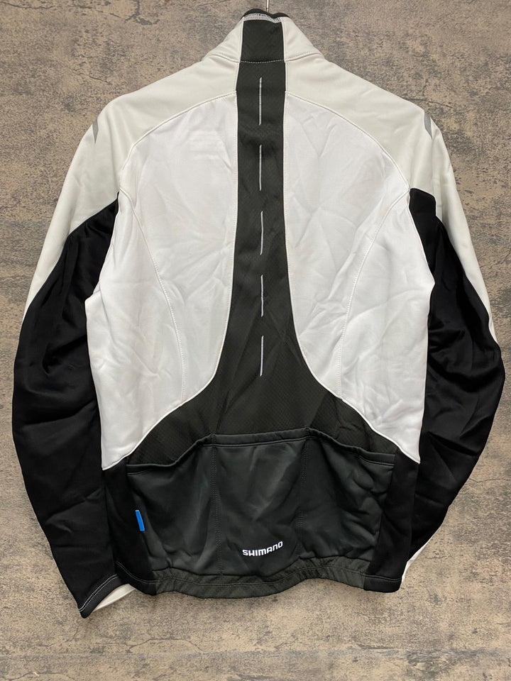 KE464 シマノ SHIMANO 長袖 サイクルジャケット 白 M 裏起毛