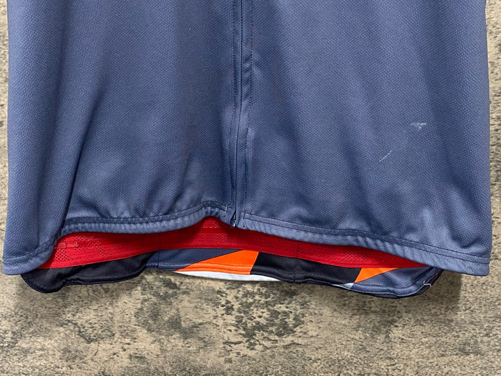 JW297 カステリ CASTELLI 半袖 サイクルジャージ グレー/オレンジ XL