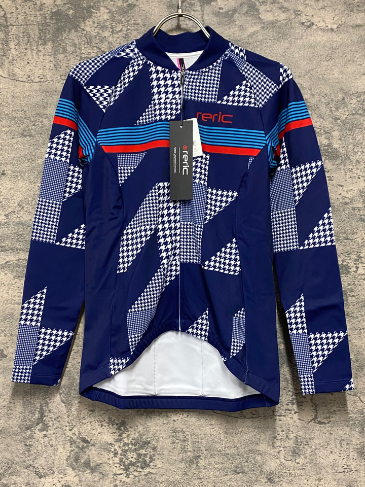 JV976 レリック reric Women's Sugar Long Sleeve Jersey 長袖サイクルジャージ 紺 M 裏起毛 レディース