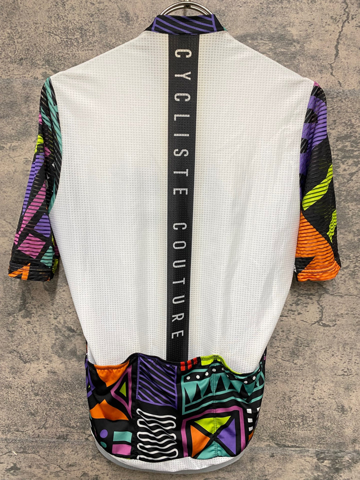 KB866 Chaise Cycliste Couture 半袖 サイクルジャージ S 白
