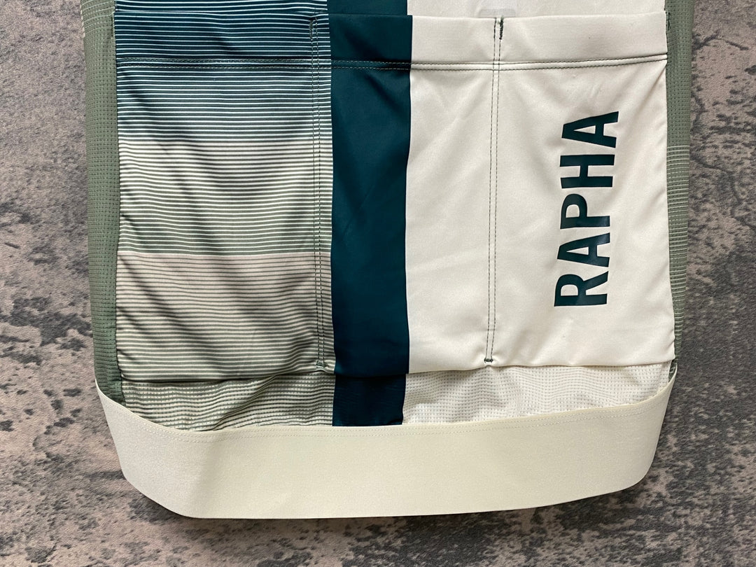 JH563 ラファ Rapha TIME WOMENS PT TRAINING JERSEY 半袖 サイクルジャージ ベージュ 緑 XS