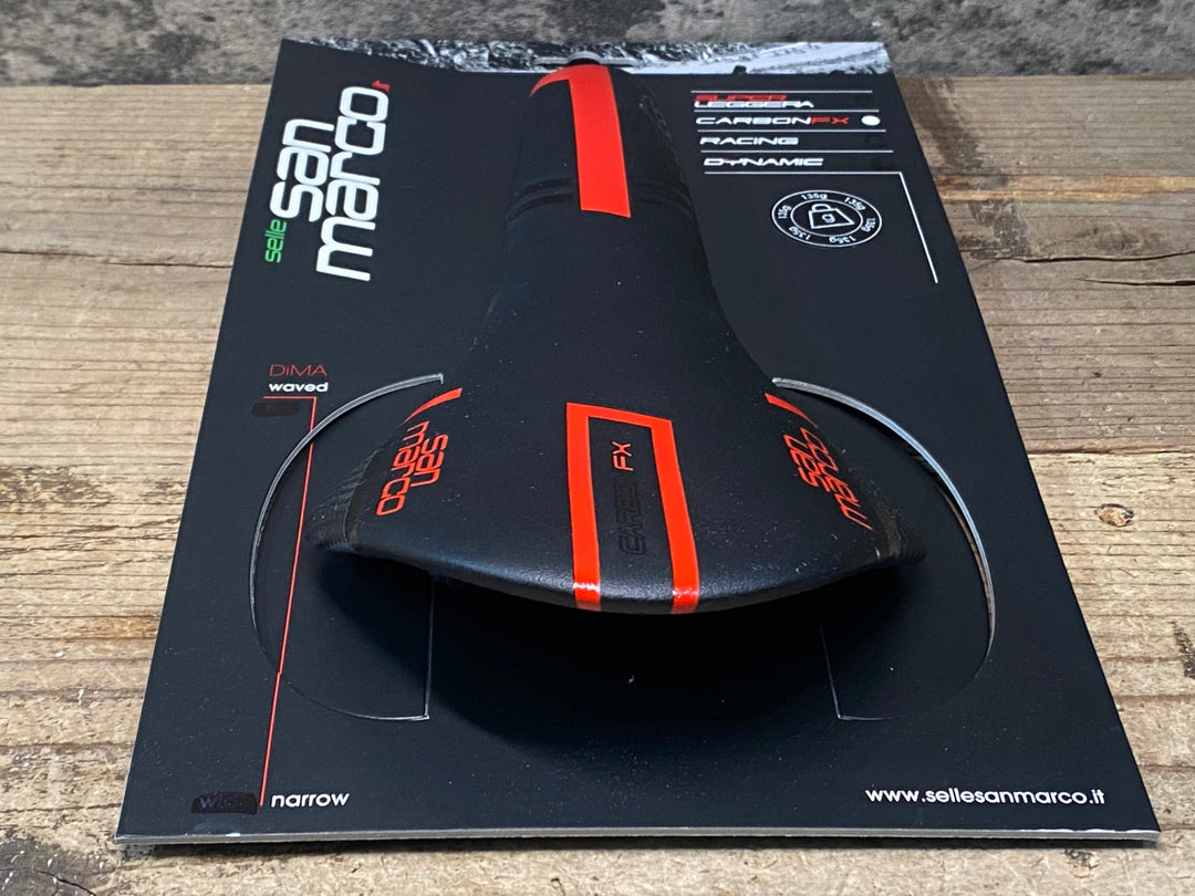 JR319 サンマルコ san marco CONCOR CARBON FX サドル 黒赤 NARROW CARBON レール