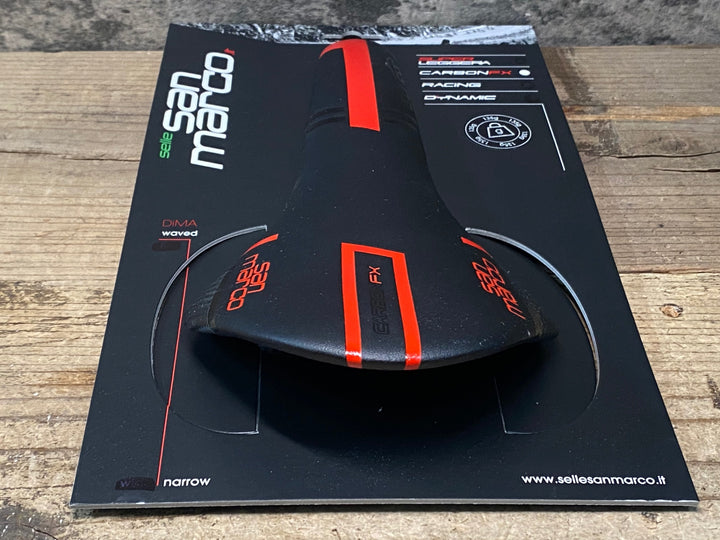 JR319 サンマルコ san marco CONCOR CARBON FX サドル 黒赤 NARROW CARBON レール