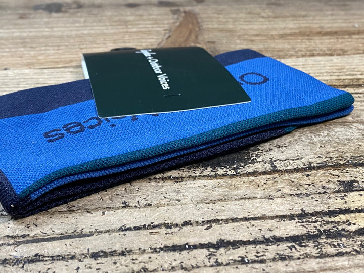JY830 ラファ Rapha OUTDOOR VOICES SOCKS REGULAR サイクルソックス 黒 ターコイズ XSM