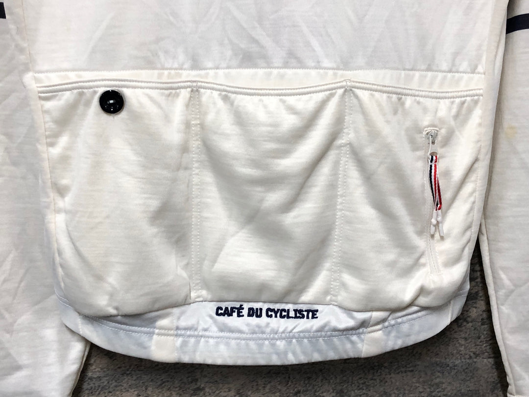 KM926 カフェドシクリステ cafe du cycliste Claudette 長袖 サイクルジャージ 白 L