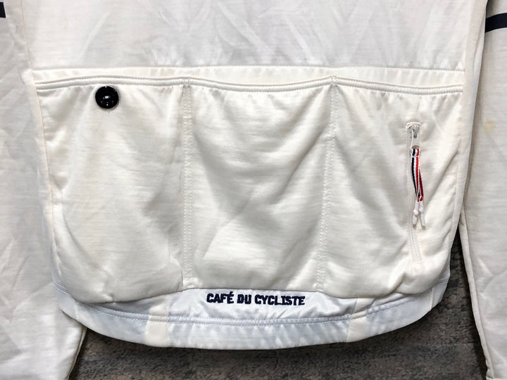 KM926 カフェドシクリステ cafe du cycliste Claudette 長袖 サイクルジャージ 白 L