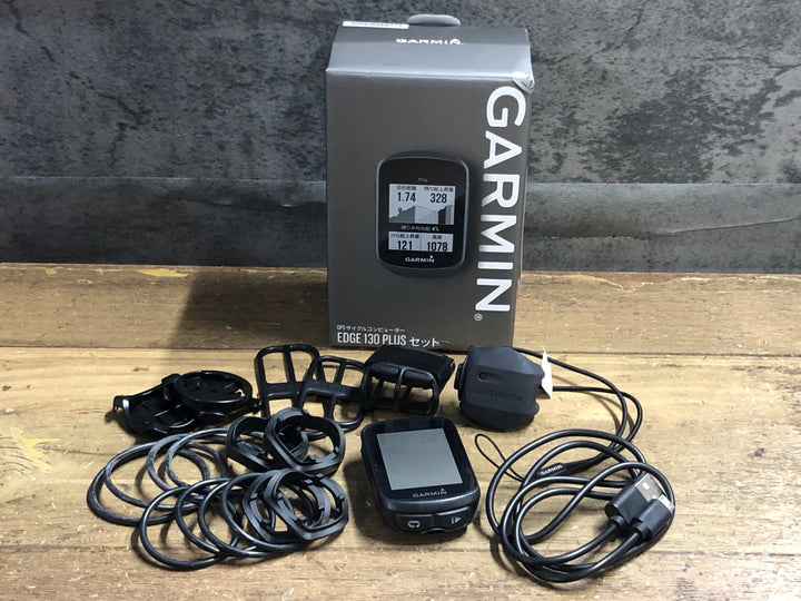 KJ484 ガーミン GARMIN EDGE 130 PLUS サイクルコンピューター スピード、ケイデンスセンサー付属