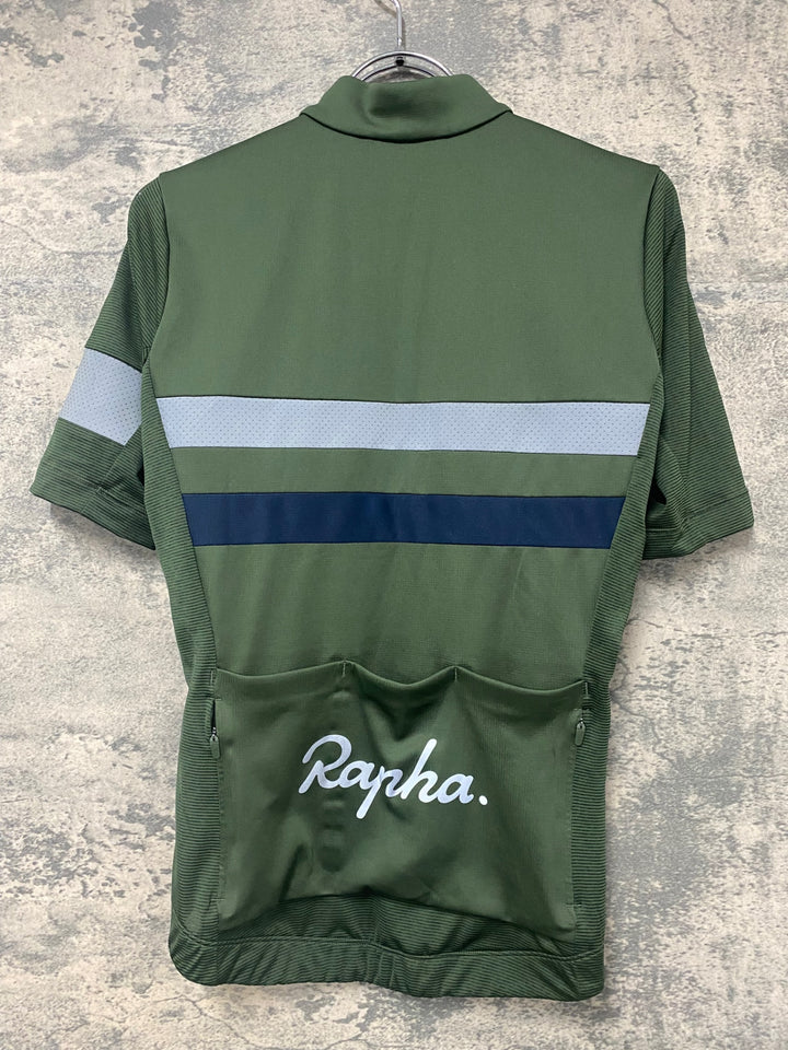 JH762 ラファ Rapha BREVET LIGHT WEIGHT JERSEY 半袖サイクルジャージ 緑 XS