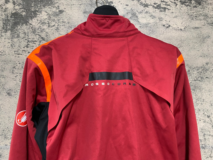 KB689 カステリ CASTELLI Alpha RoS 2 Rosso Corsa GORE-TEX INFINIUM 長袖 サイクルジャケット 裏起毛 赤 M