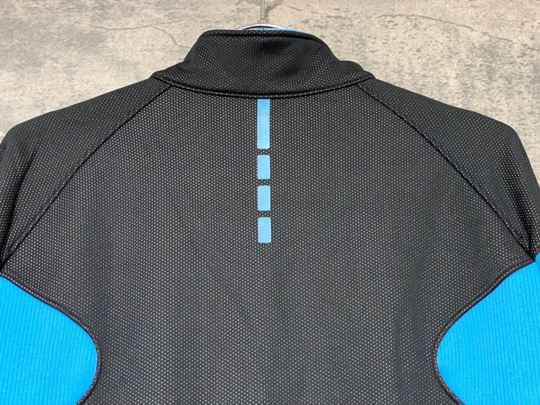 JF474 パールイズミ PEARL iZUMi 長袖サイクルジャケット 黒青 XL 裏起毛 WIND BREAK