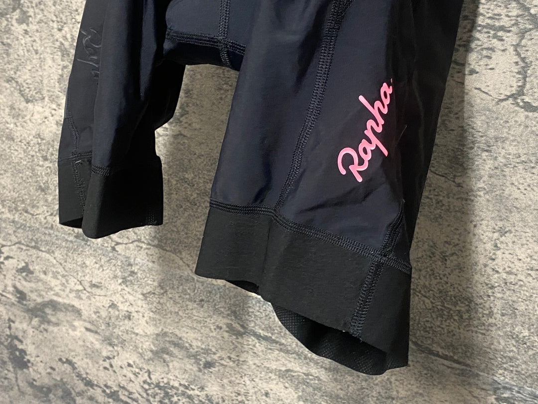 JX003 ラファ Rapha WOMEN'S SOUPLESSE BIB SHORTS ビブショーツ 黒 S レディース ※擦れ