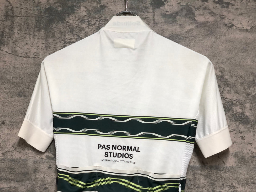 JZ661 パスノーマルスタジオ PAS NORMAL STUDIOS 半袖 サイクルジャージ 白 XS ※汚れ
