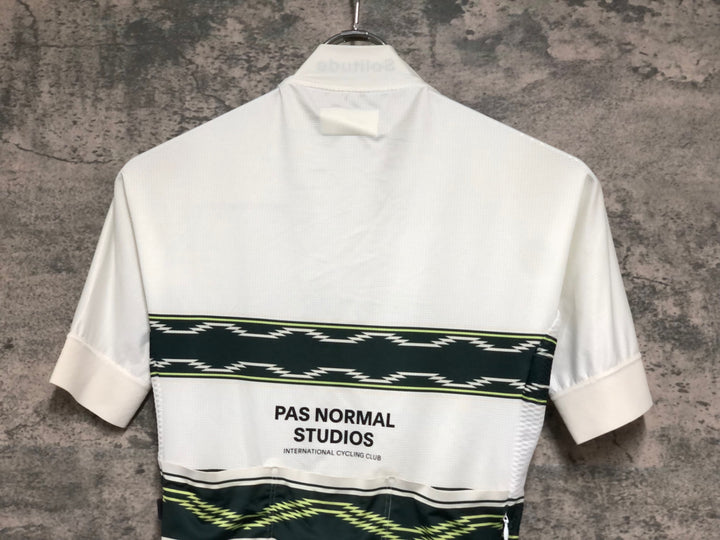 JZ661 パスノーマルスタジオ PAS NORMAL STUDIOS 半袖 サイクルジャージ 白 XS ※汚れ