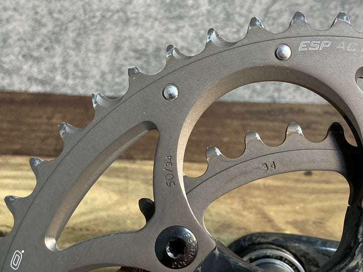 JV003 カンパニョーロ CAMPAGNOLO スーパーレコード SUPER RECORD 11 カーボン クランクセット 50/34T 172.5mm 5H ULTRA TORQUE