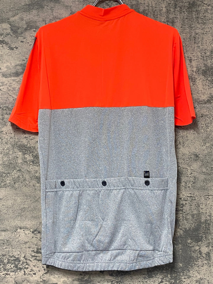 KJ988 ナリーニ NALINI 半袖 サイクルジャージ 赤グレー XL