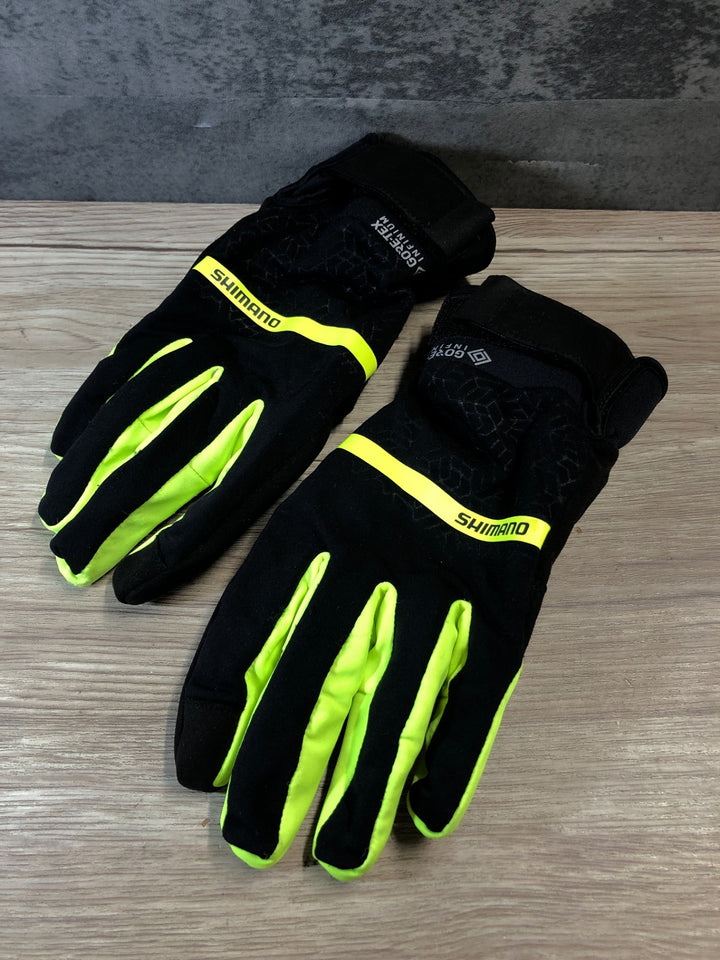 JO171 シマノ SHIMANO ゴアテックス GORE-TEX 長指 グローブ 裏起毛 黒 L