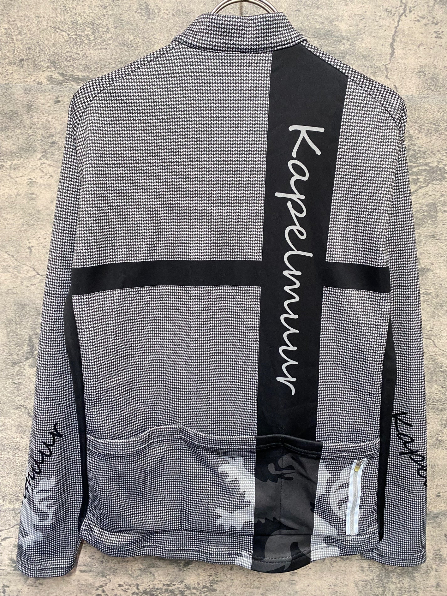 KB764 カペルミュール KAPELMUUR 長袖 サイクルジャージ 白 黒 L 裏