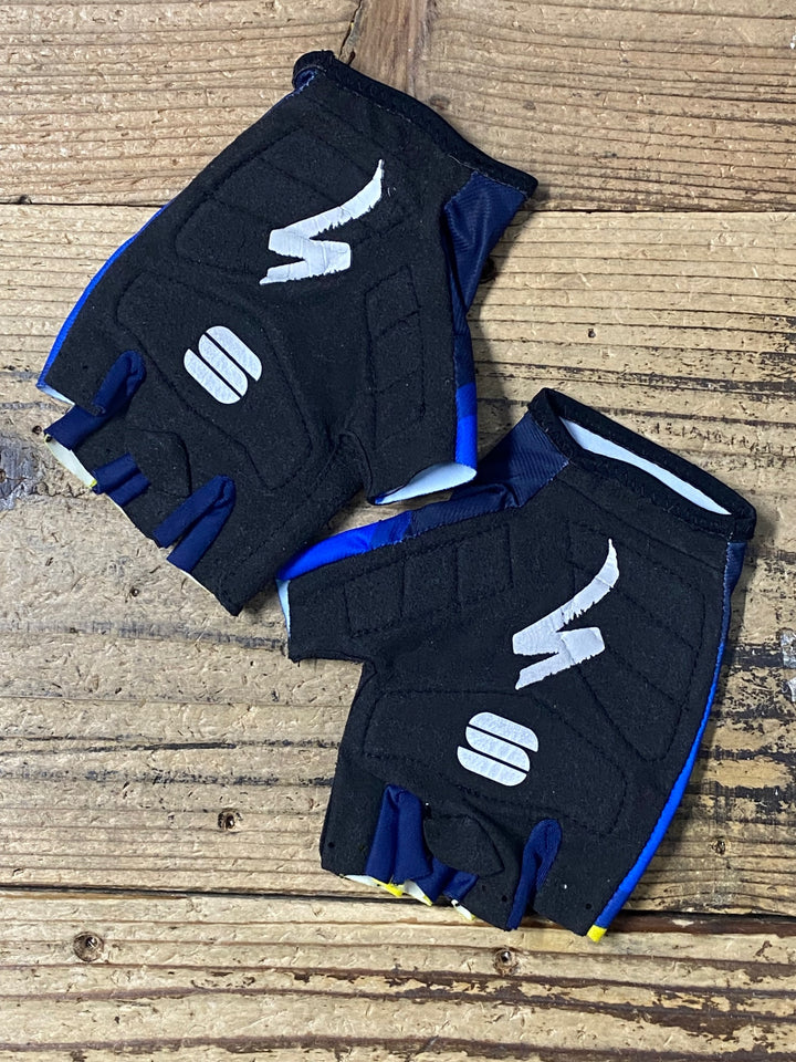 KJ794 スポーツフル sportful 指切り グローブ 紺 黃 L TINKOFF SAXO