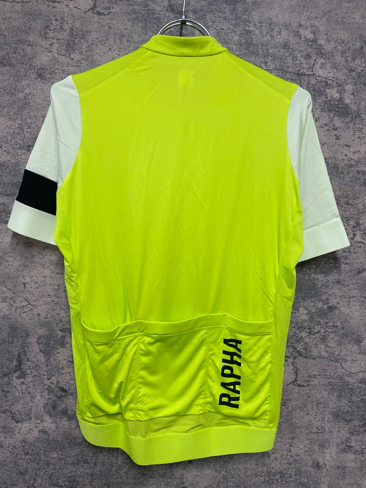 JW153 ラファ RAPHA PROTEAM TRAINING JERSEY 半袖 サイクルジャージ Mサイズ 黄緑 蛍光