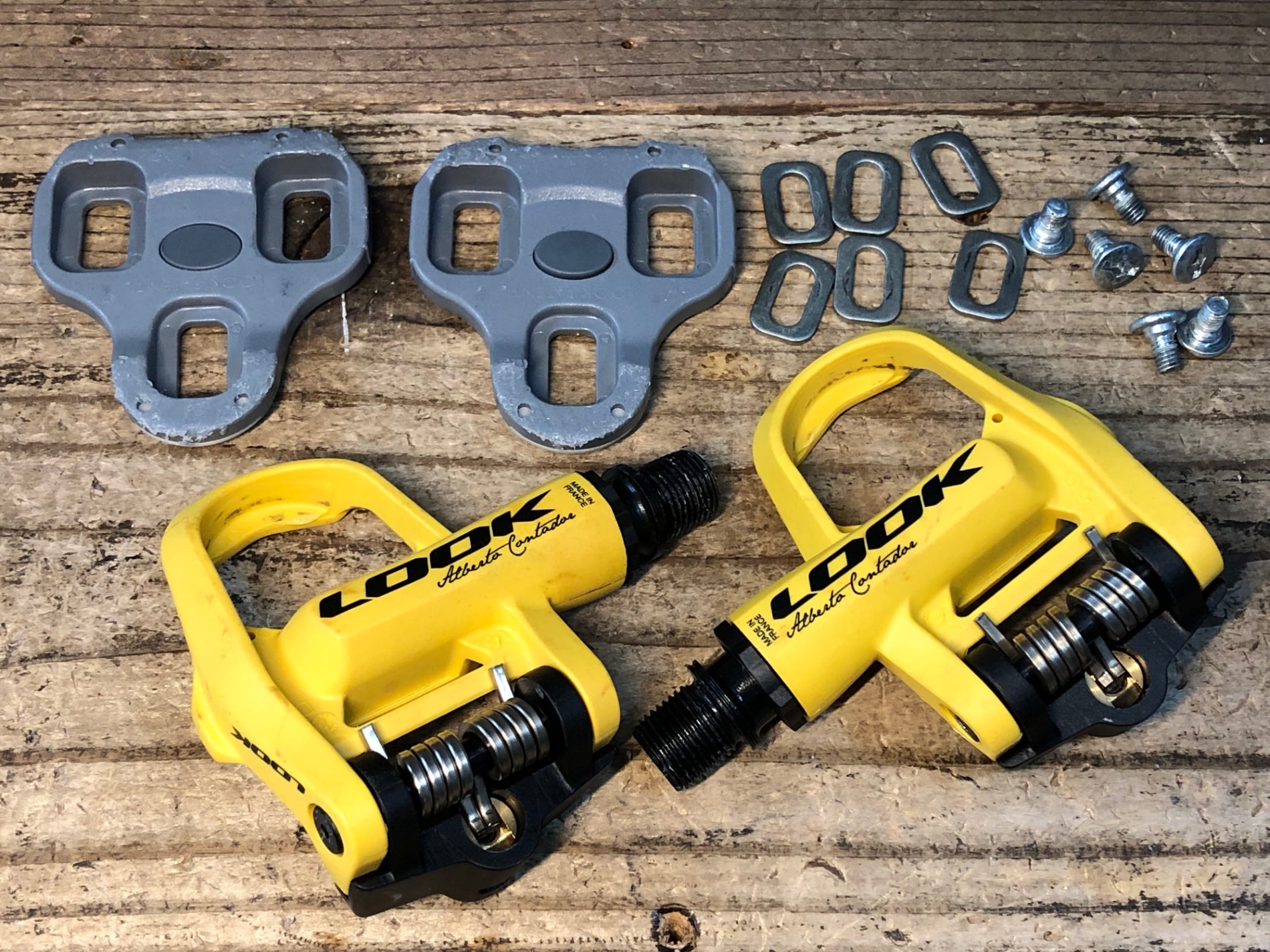 JS924 ルック LOOK KEO 2 MAX ビンディングペダル 黄 Alberto Contador