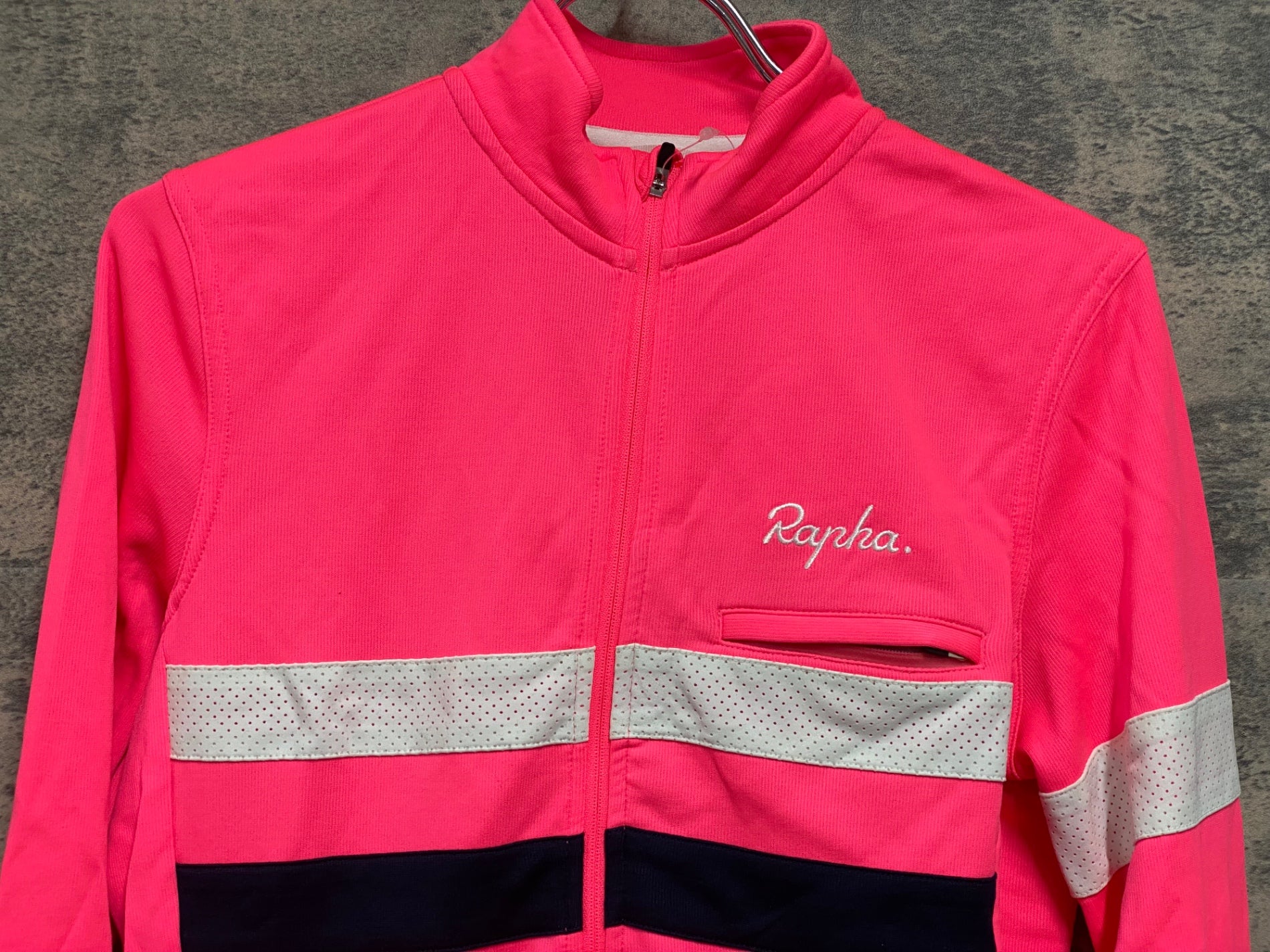 JV227 ラファ Rapha BREVET JERSEY 長袖 サイクルジャージ ピンク S